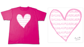 Tシャツデザイン pinkish-heart