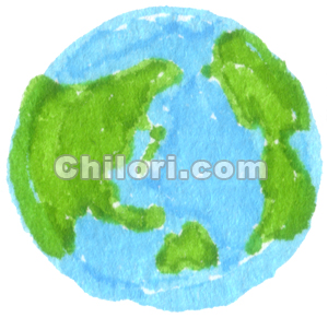 マジックで描いたような地球のイラスト イラスト デザインスタジオ Chilori
